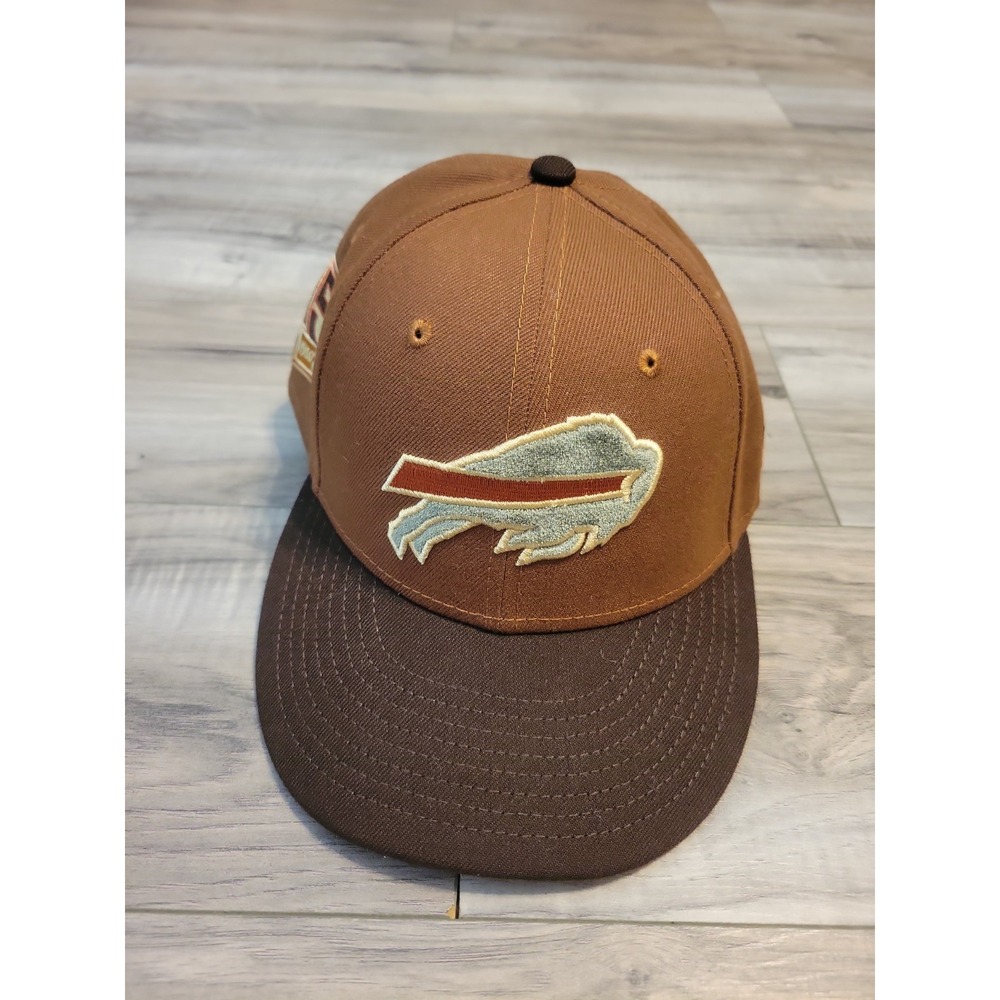 Buffalo Bills New Era Mens 59FIFTY Brown 50 Anniversary Fitted Hat Cap 7 1/4